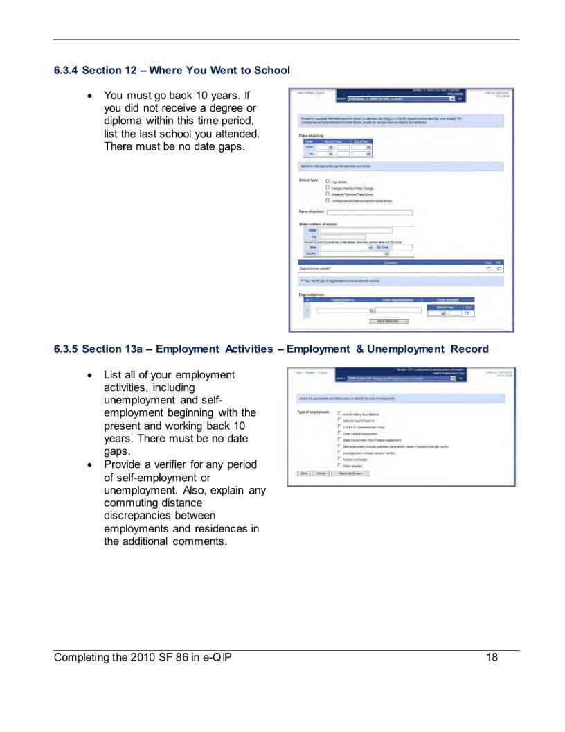 Completing sf 86 form fill out printable pdf forms online