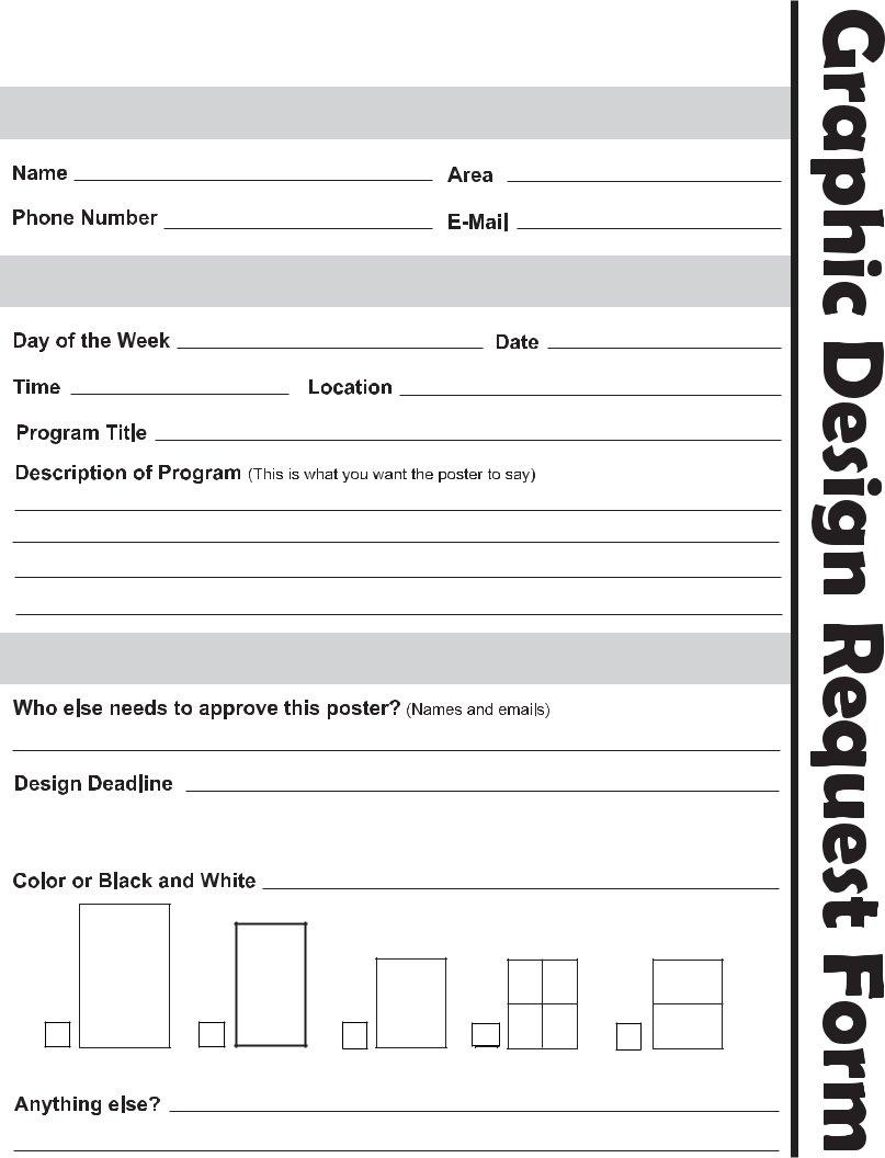 Graphic Design Request Form Template