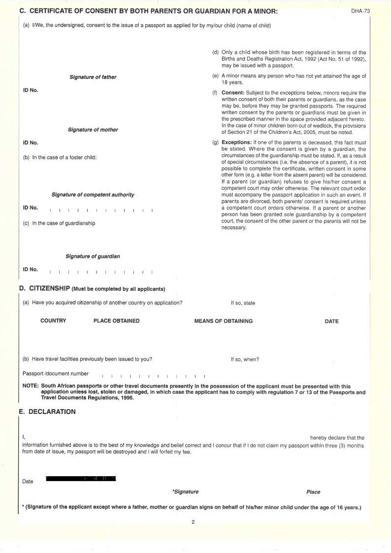 Dha 73 Passport Form Fill Out Printable PDF Forms Online