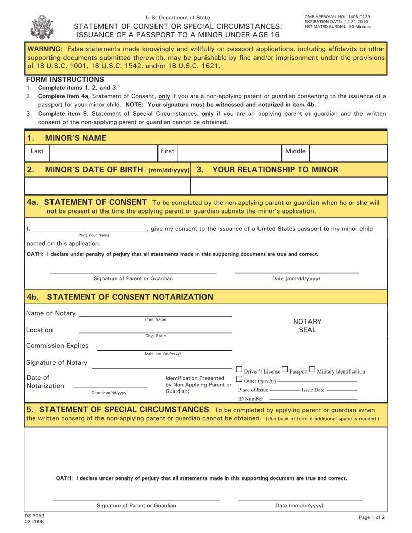 Ds 3053 Form ≡ Fill Out Printable PDF Forms Online
