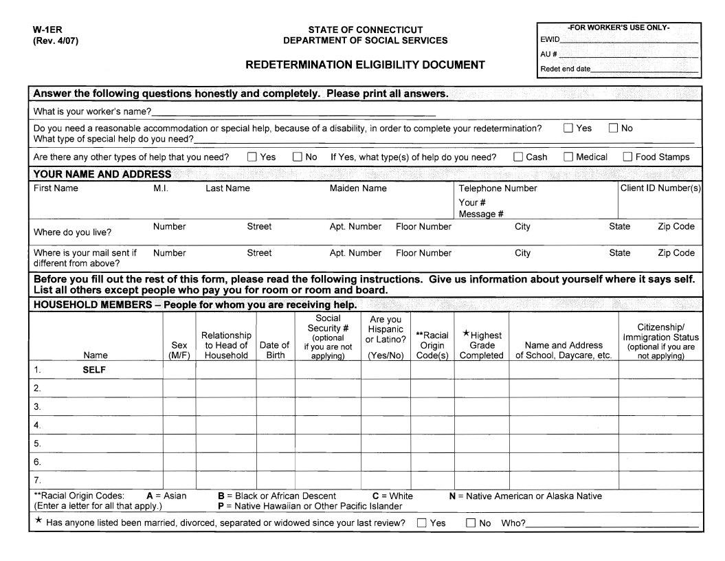 Dss Redetermination Form Fill Out Printable PDF Forms Online