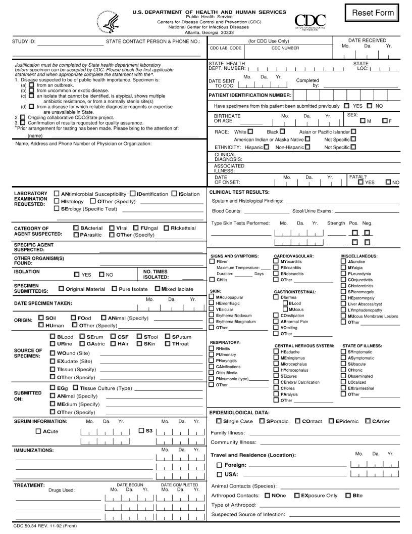 Form Cdc 50 34 ≡ Fill Out Printable PDF Forms Online