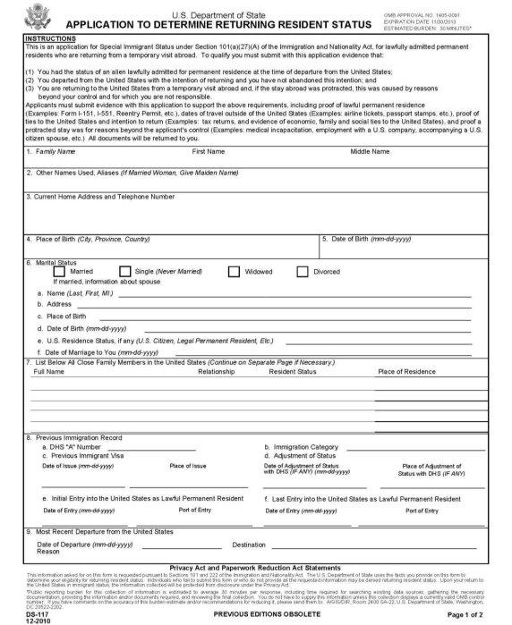 Form Ds 117 ≡ Fill Out Printable PDF Forms Online