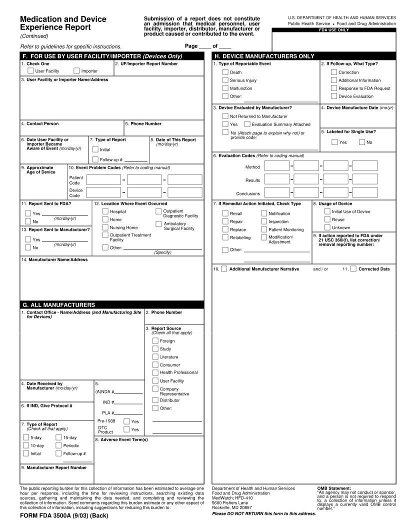 Form 3500a Fillable Printable Forms Free Online