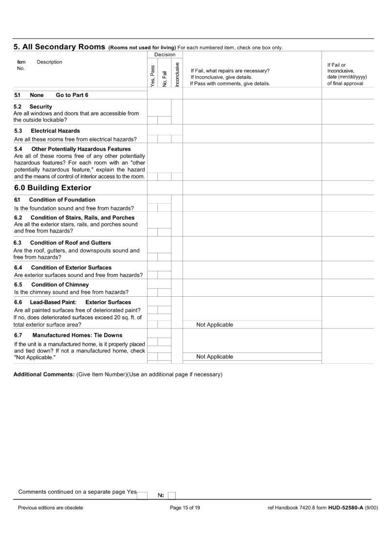 Form Hud 52580 A ≡ Fill Out Printable Pdf Forms Online 6378