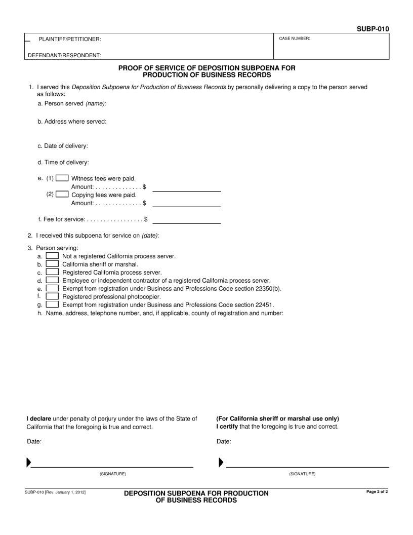 Subp 010 Fillable Form - Printable Forms Free Online