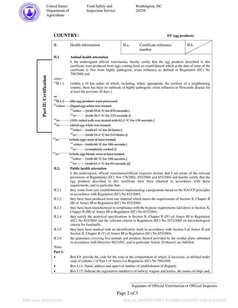 Fsis Form 2630 9 Fill Out Printable PDF Forms Online