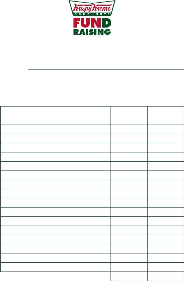 Krispy Kreme Fundraising Certificate PDF Form FormsPal