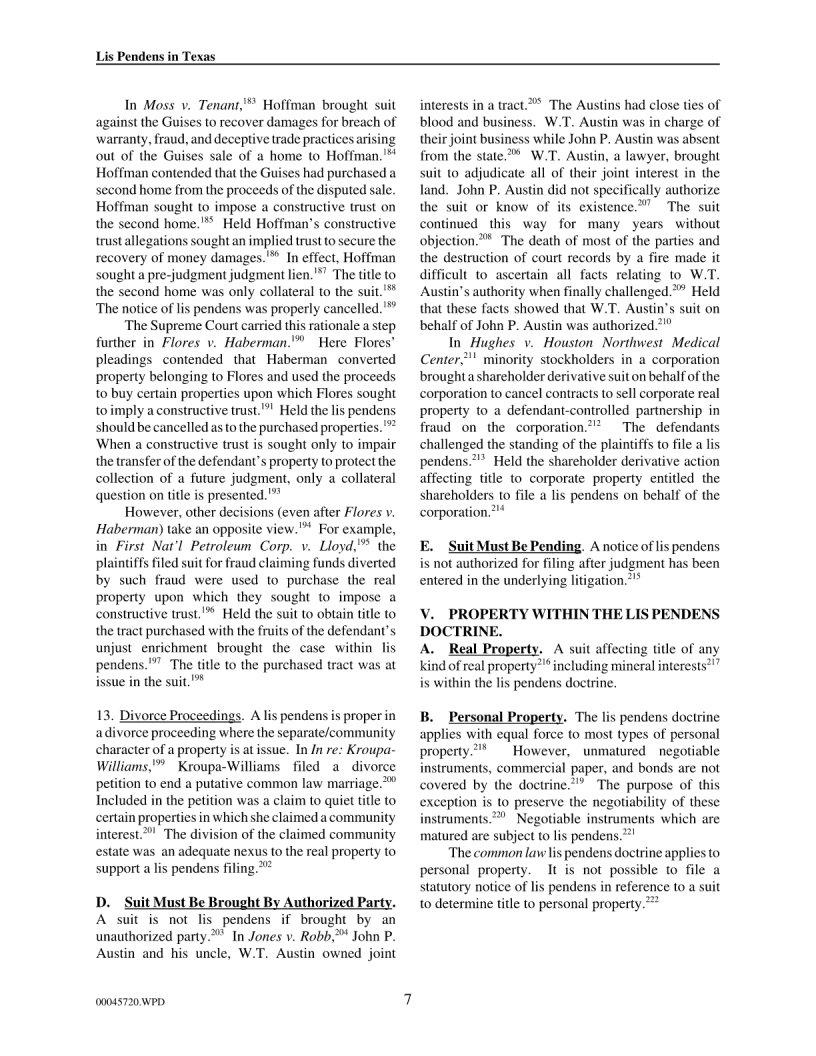 Lis Pendens Form Texas ≡ Fill Out Printable PDF Forms Online