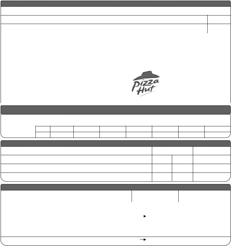 Pizza Hut Print Application PDF Form FormsPal