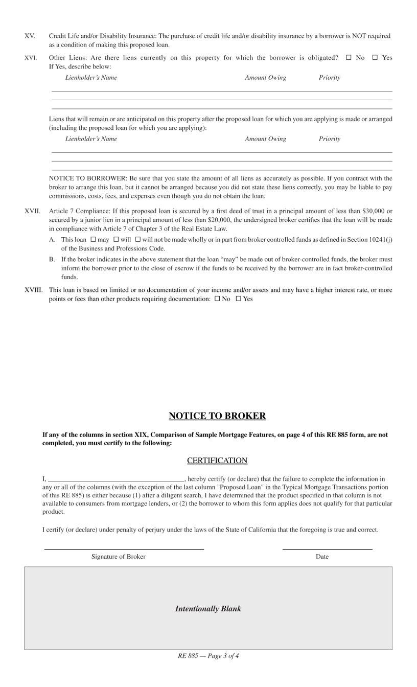 Re 885 Form Fill Out Printable PDF Forms Online