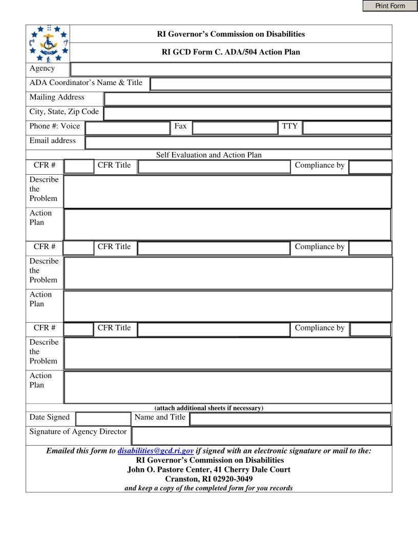 Ri Gcd Form C Ada 504 ≡ Fill Out Printable PDF Forms Online