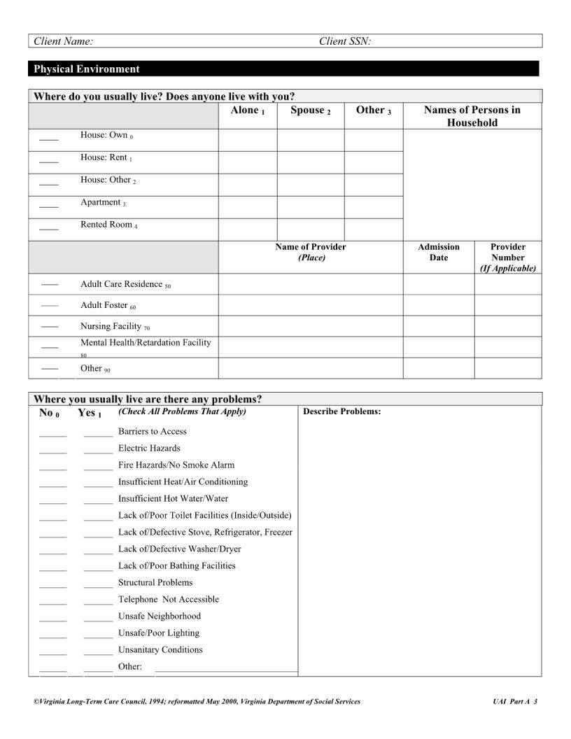 Uai Assessment Form ≡ Fill Out Printable PDF Forms Online