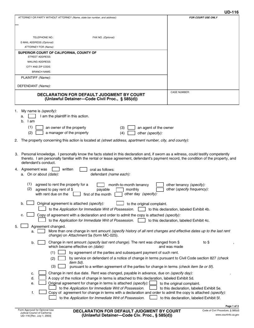 Ud 116 Form ≡ Fill Out Printable PDF Forms Online