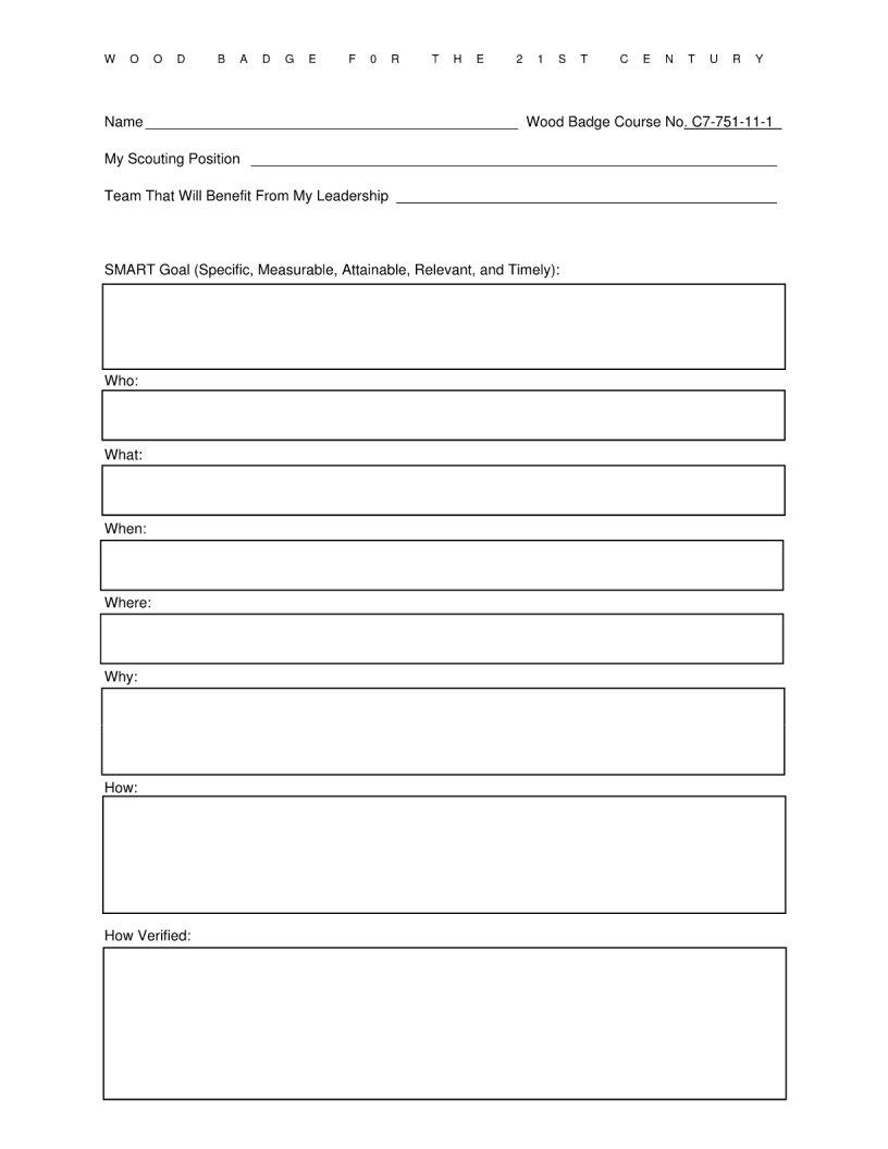 Wood Badge Ticket Worksheet PDF Form - FormsPal