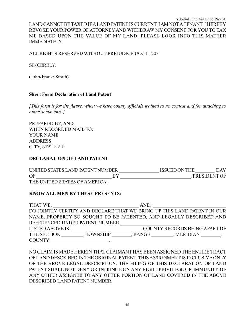 Allodial Title ≡ Fill Out Printable PDF Forms Online