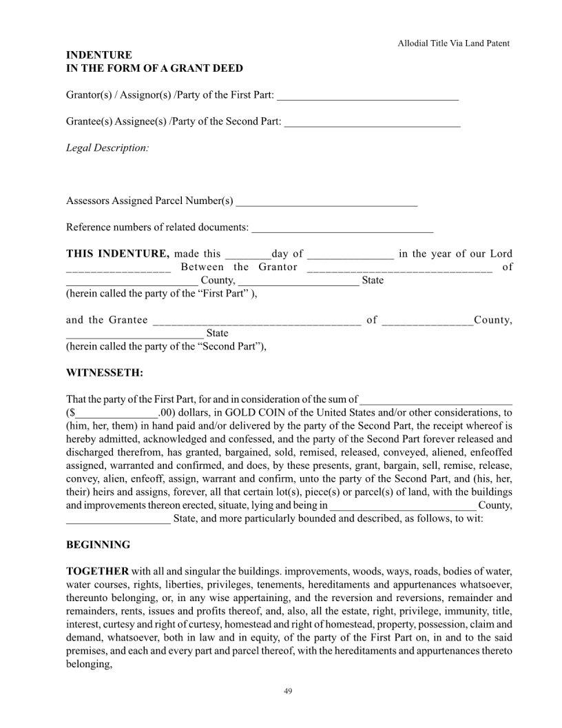 Allodial Title ≡ Fill Out Printable PDF Forms Online