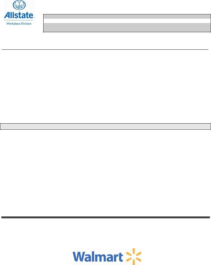 Allstate Critical Illness Walmart Form ≡ Fill Out Printable PDF Forms