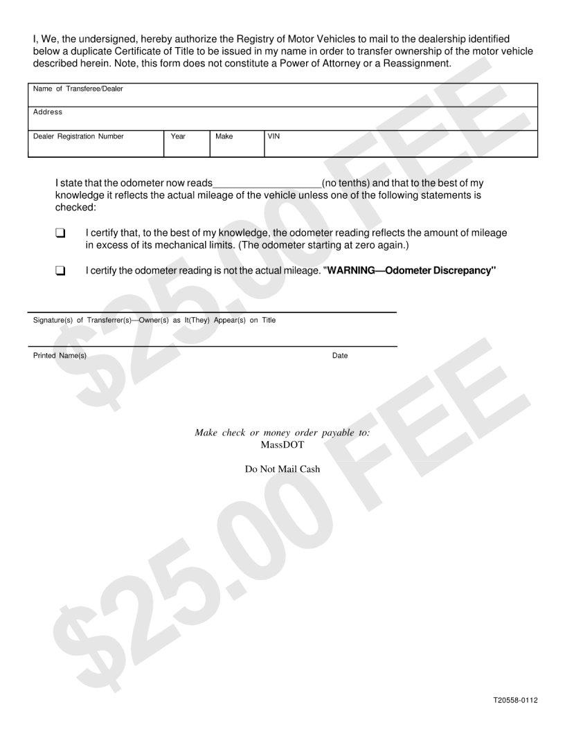 Application For Duplicate Certificate Of Title ≡ Fill Out Printable PDF ...