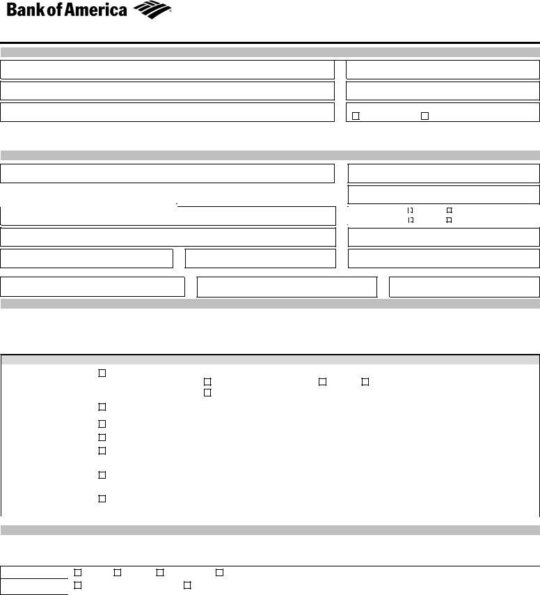 Bank Of America Form Fill Out Printable PDF Forms Online
