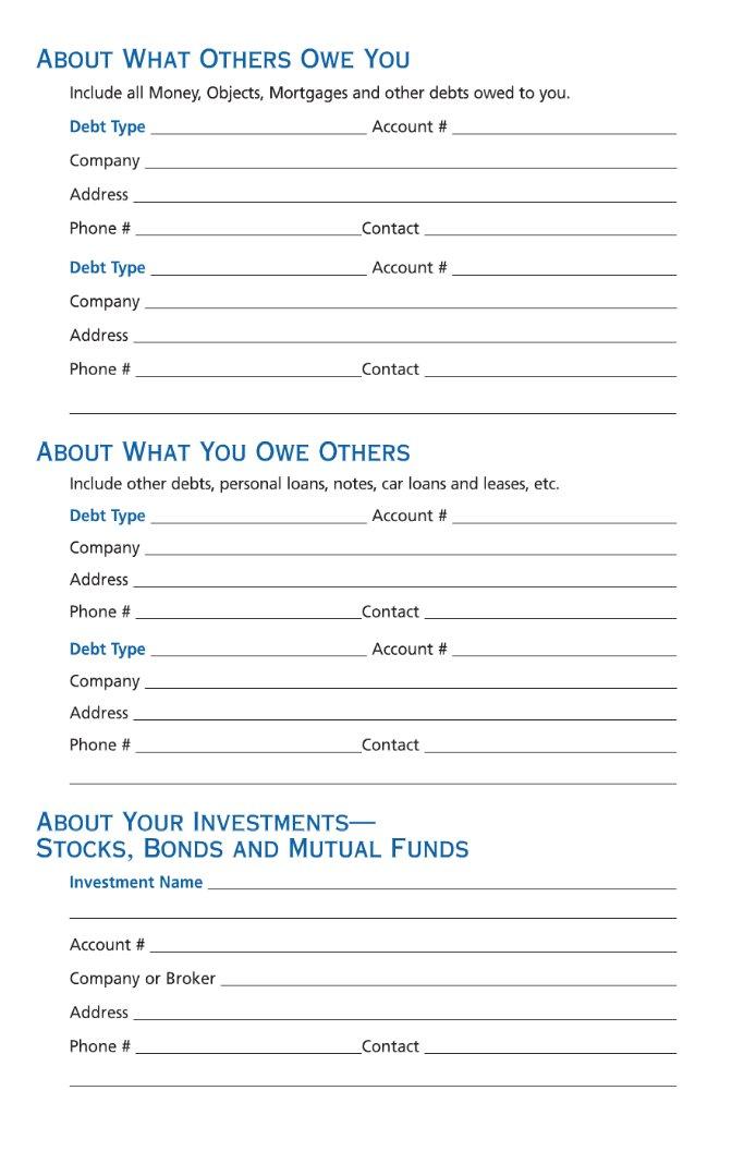 Beneficiary Planner Printable Printable Word Searches