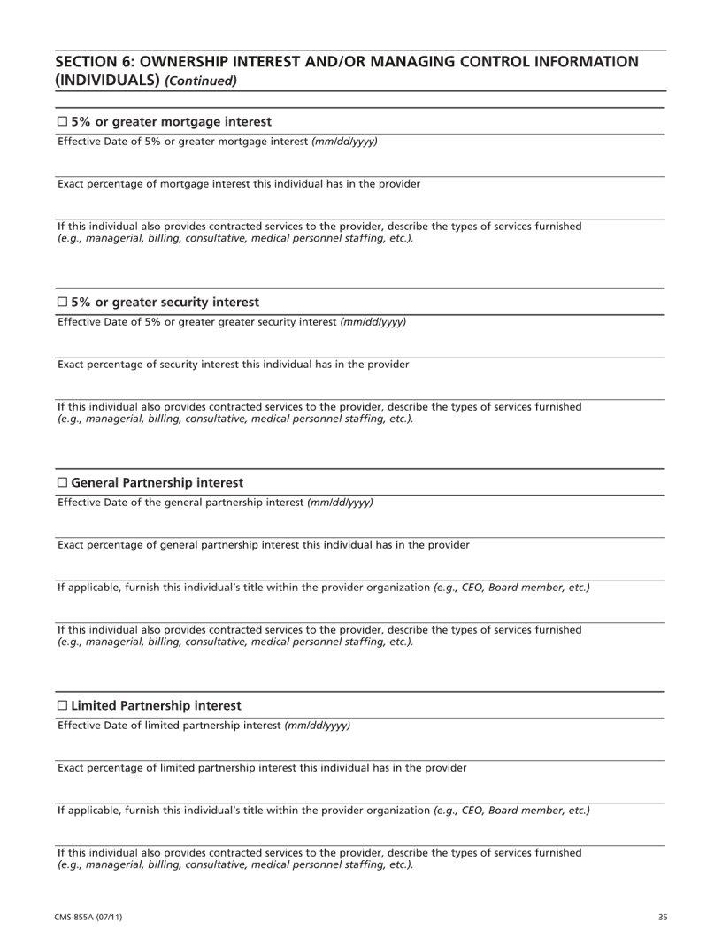 Cms 855A ≡ Fill Out Printable PDF Forms Online