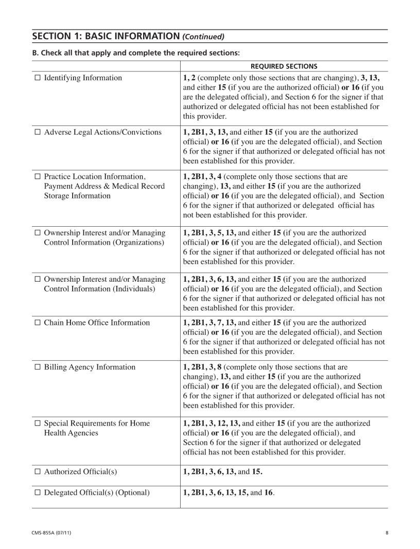 Cms 855A ≡ Fill Out Printable PDF Forms Online