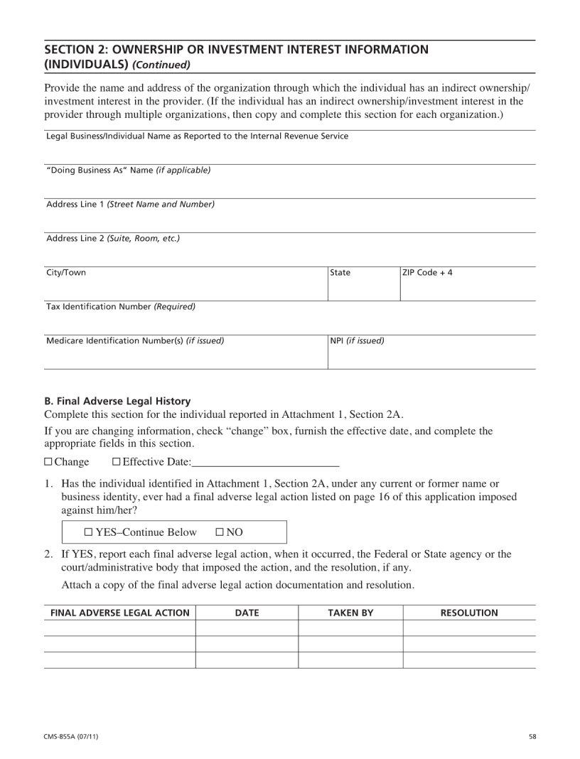 Cms 855A ≡ Fill Out Printable PDF Forms Online