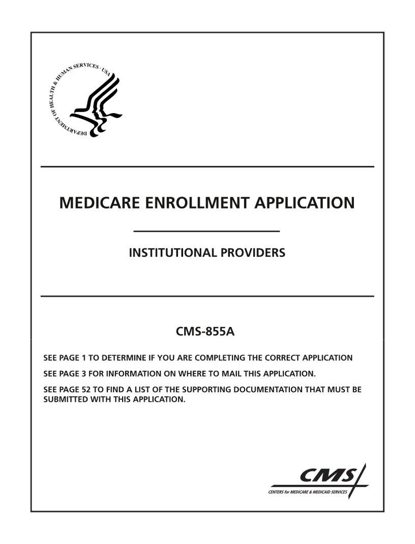 Cms 855a ≡ Fill Out Printable Pdf Forms Online