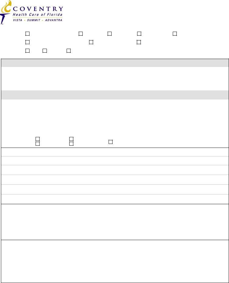 Coventry Claim Form ≡ Fill Out Printable PDF Forms Online