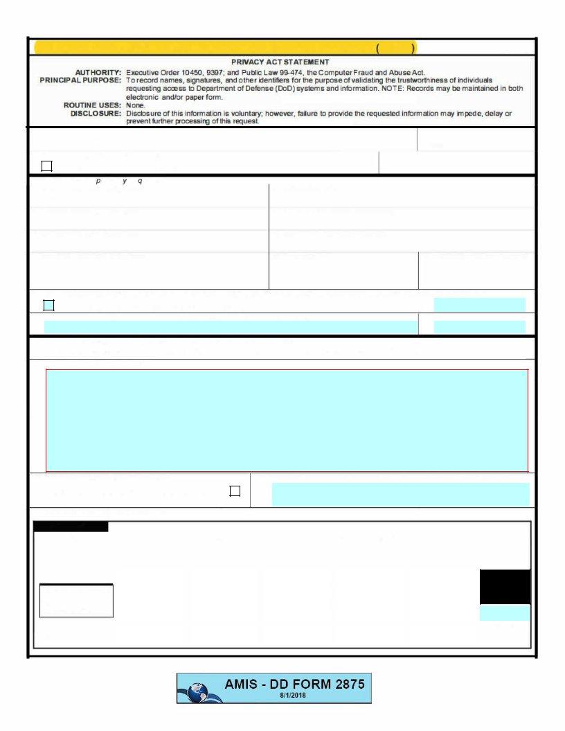 Form 2875 Fillable - Printable Forms Free Online