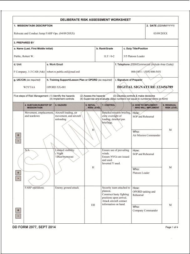 Dd Form 2977 Xfdl Fill Out Printable PDF Forms Online