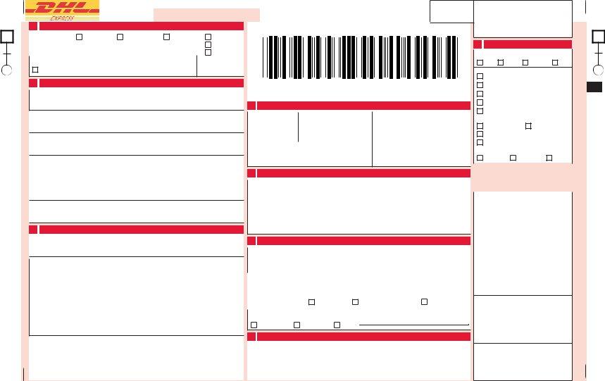 Dhl Waybill Form Fill Out Printable PDF Forms Online