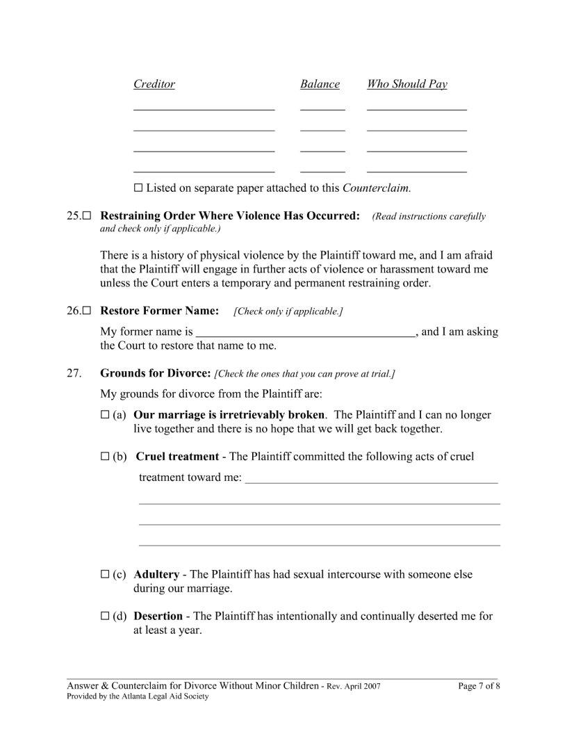 Divorce Decree Sample ≡ Fill Out Printable Pdf Forms Online 9223