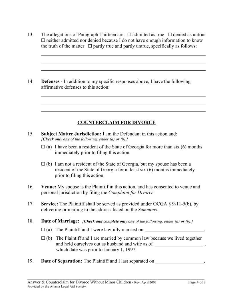 Divorce Decree Sample Fill Out Printable PDF Forms Online
