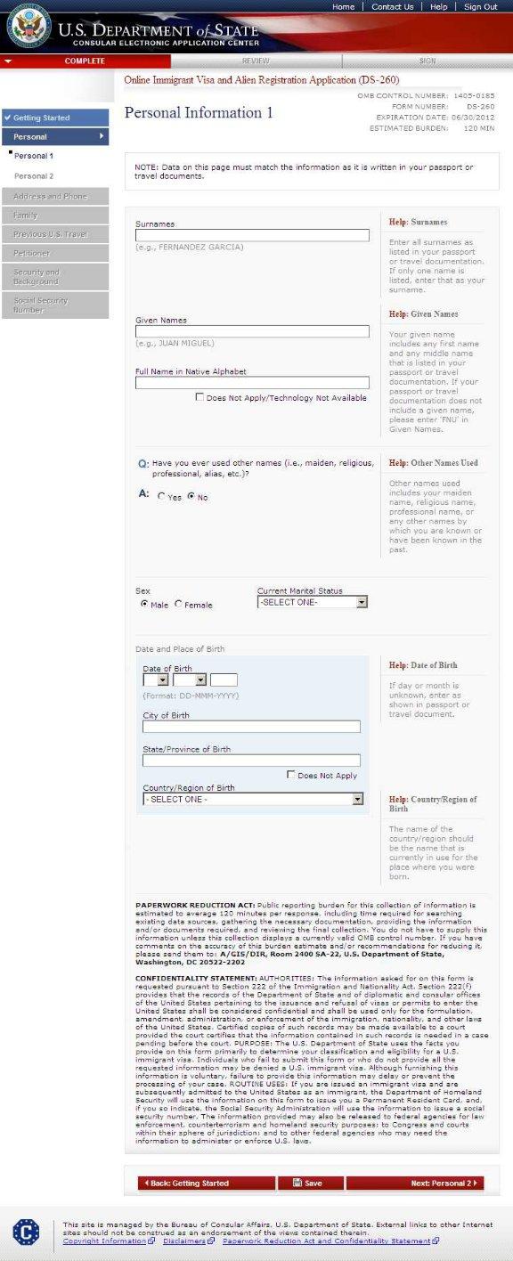 Ds 260 Form Fill Out Printable PDF Forms Online