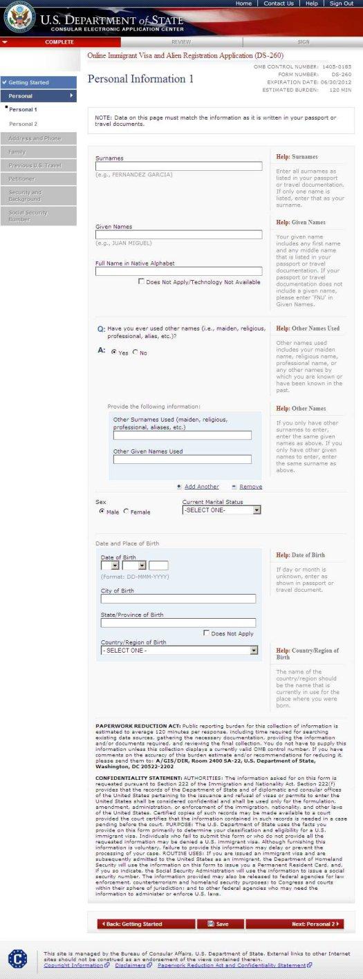 Ds 260 Form Printable Version