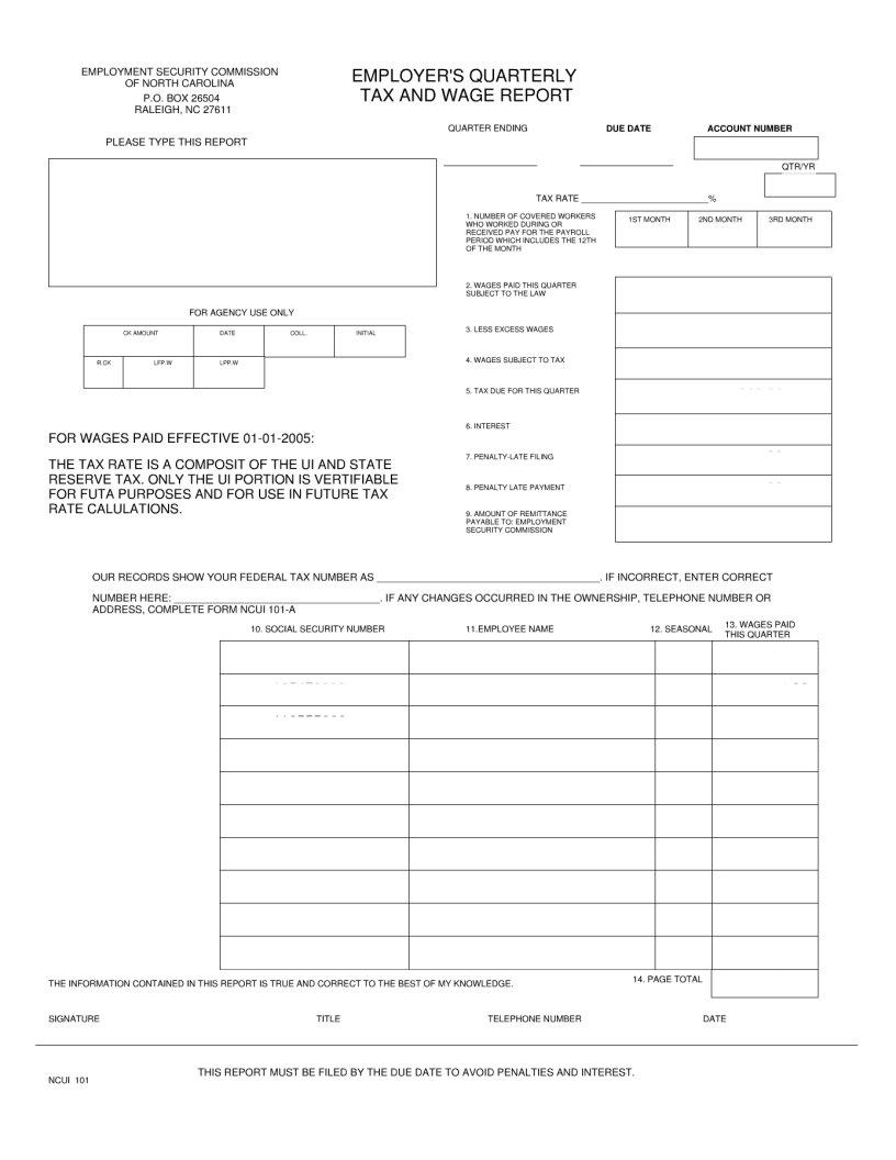 Employers Quarterly Tax ≡ Fill Out Printable PDF Forms Online