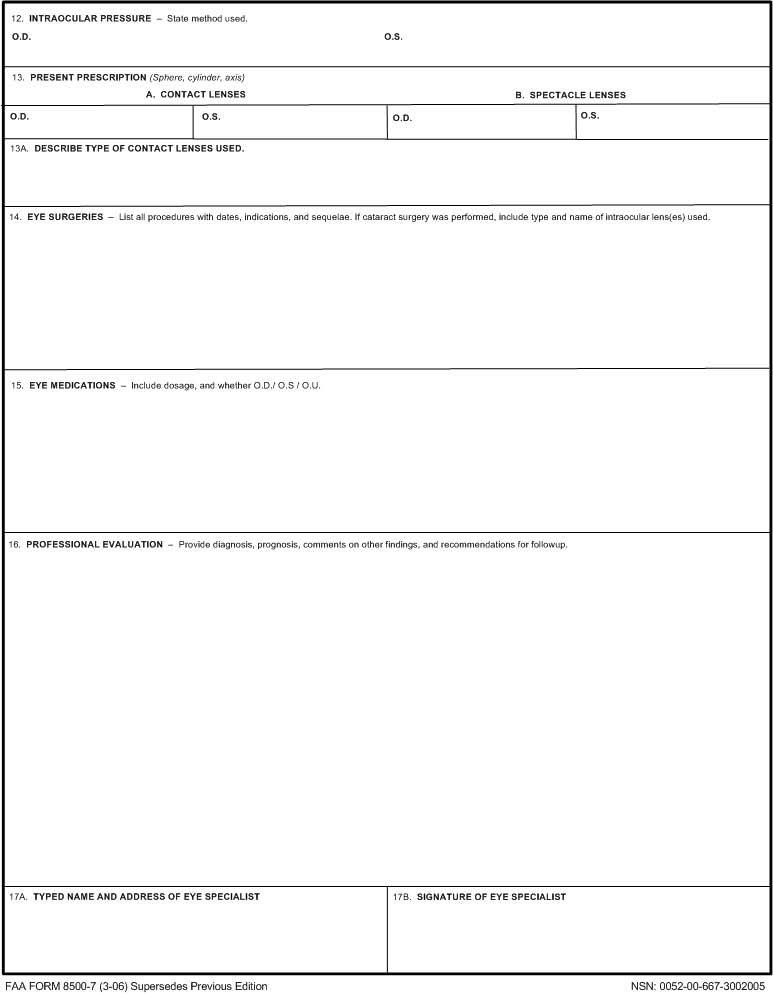 Faa Form 8500 7 Fill Out Printable PDF Forms Online