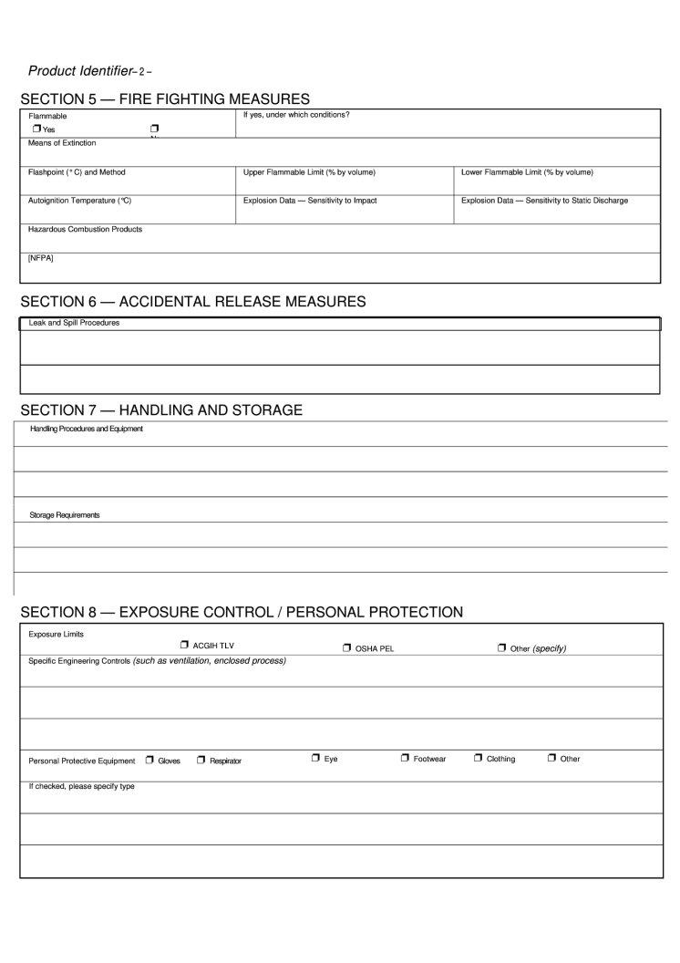 Tool Safety Form Safety Template Form Hand Tool (Instant Download) 
