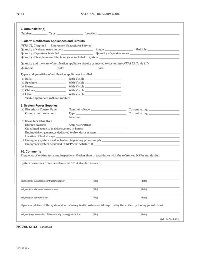 Form Nfpa Completion Record Fill Out Printable PDF Forms Online