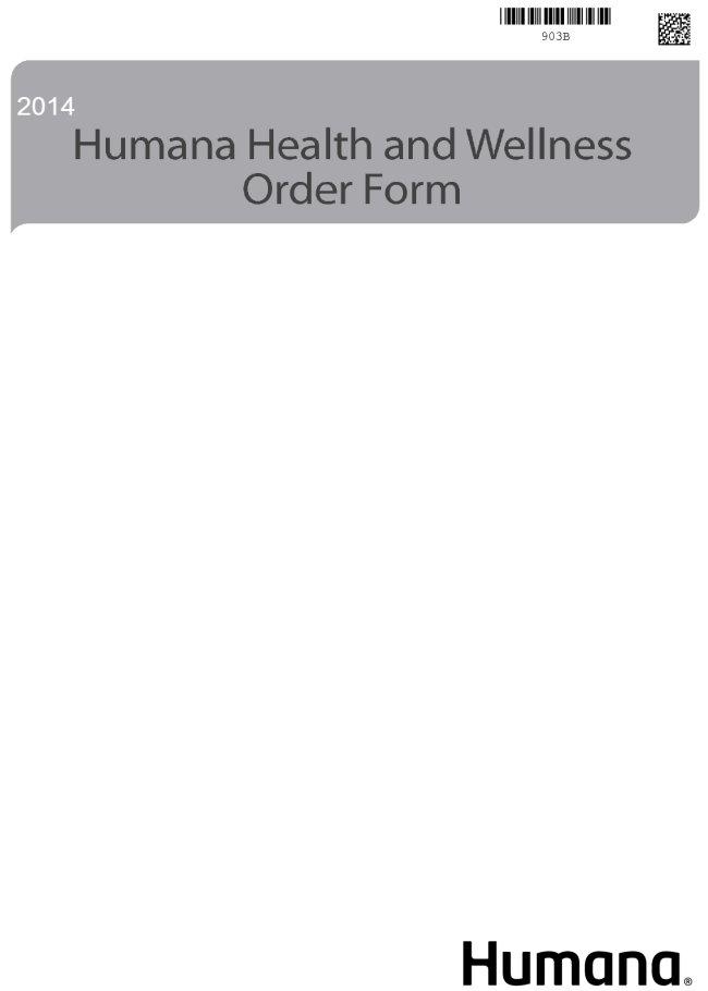 Humana Order Form ≡ Fill Out Printable PDF Forms Online