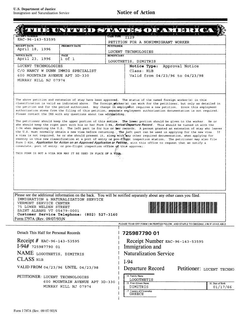 I 797a Form ≡ Fill Out Printable Pdf Forms Online 4793