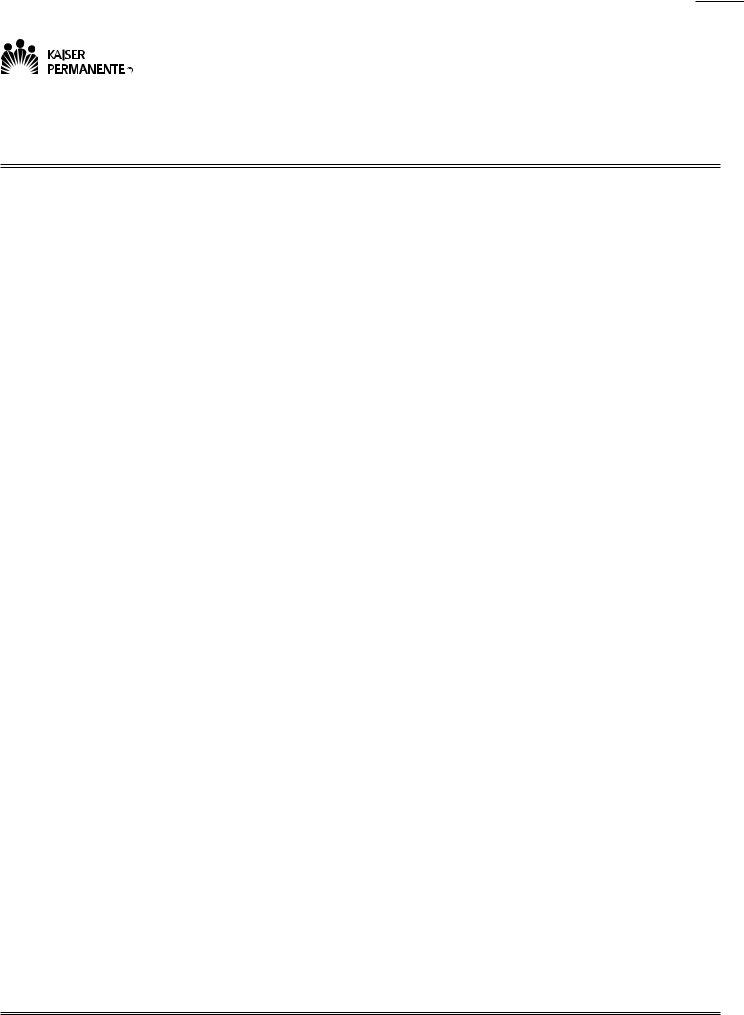 Kaiser Permanente Form ≡ Fill Out Printable PDF Forms Online