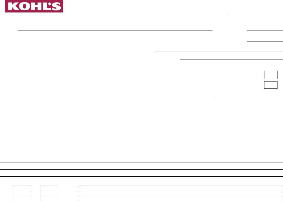 Kohls Job Application Print