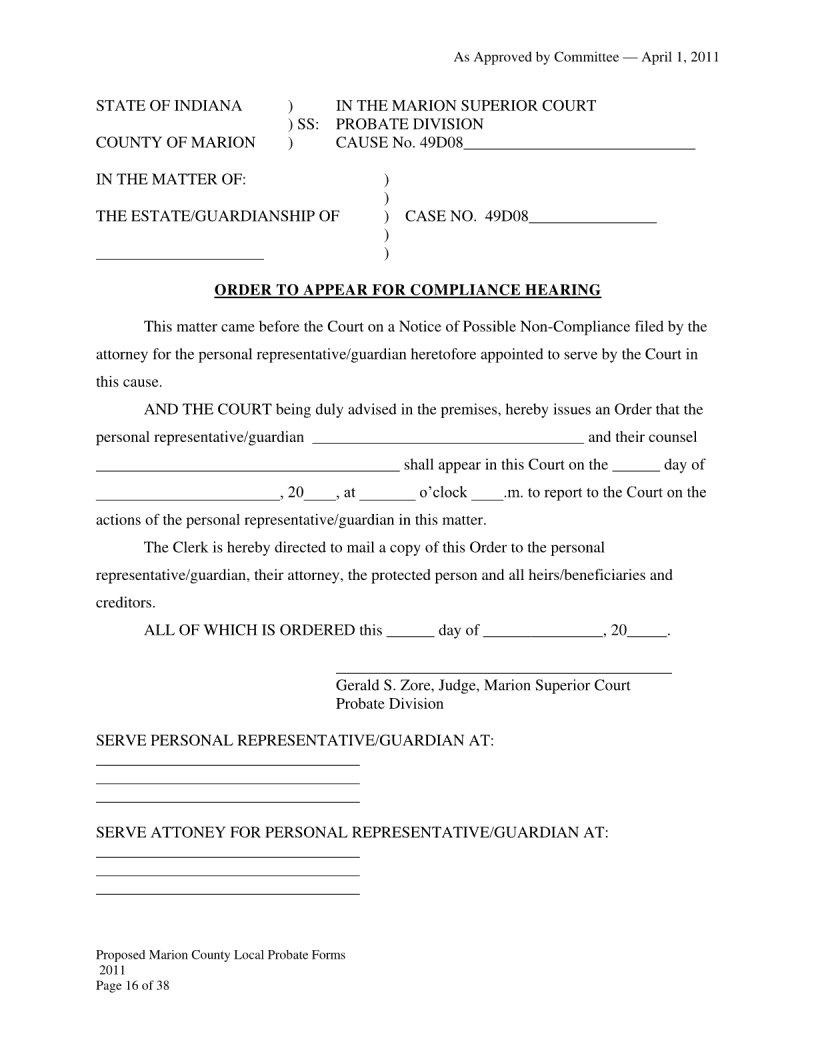 Marion County Probate Form ≡ Fill Out Printable PDF Forms Online