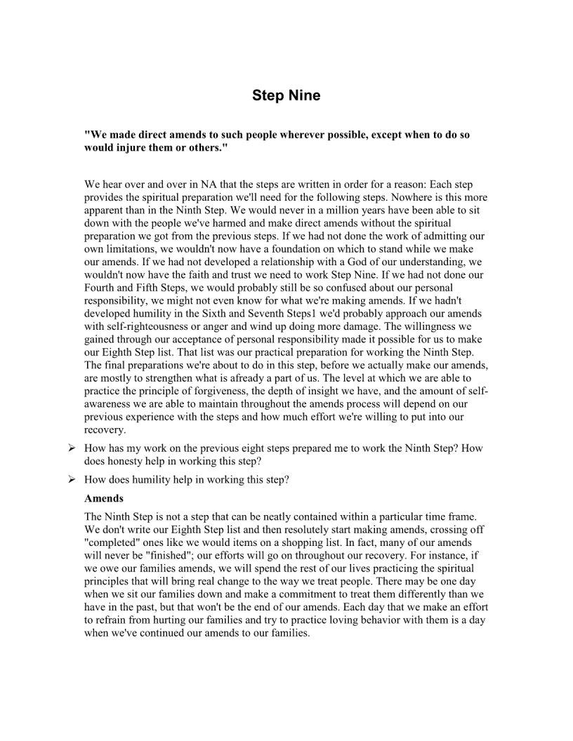 Na Step Working Guide ≡ Fill Out Printable PDF Forms Online