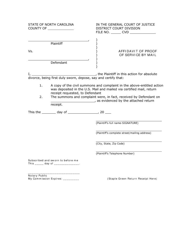 Nc Pro Divorce Form ≡ Fill Out Printable PDF Forms Online