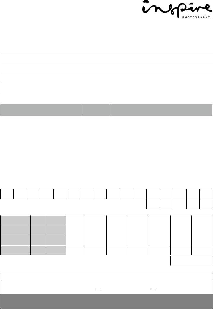 photography order form fill out printable pdf forms online