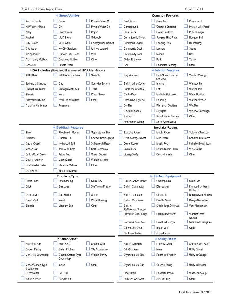 Residential Data Input Form ≡ Fill Out Printable PDF Forms Online